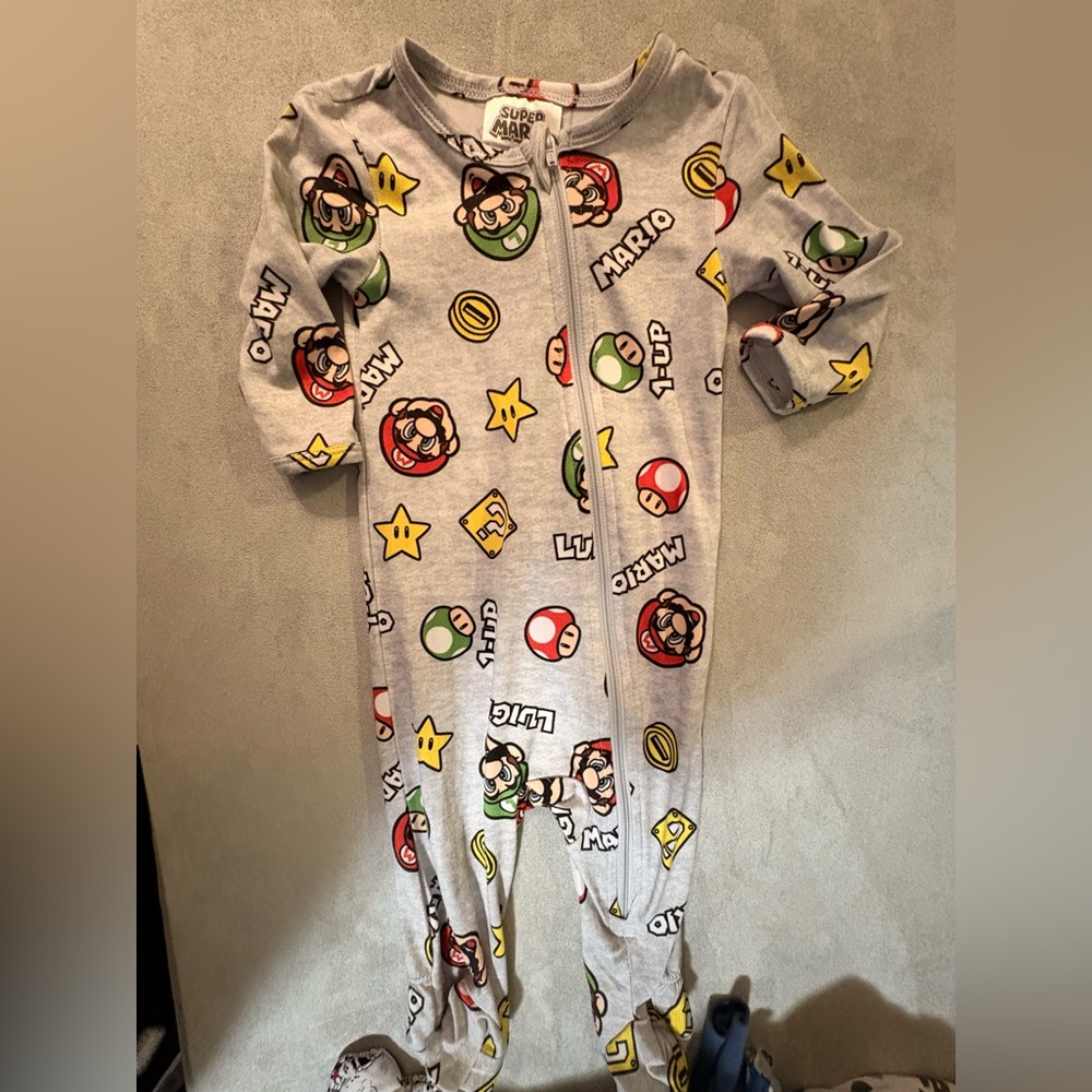 Nintendo Mario Themed One Piece footies